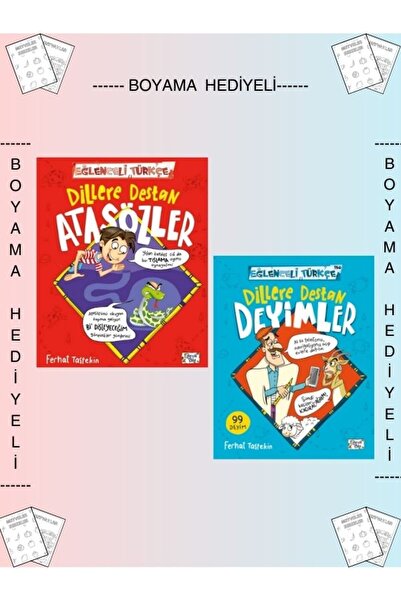 Eğlenceli Bilgi Boyamalı Dillere Destan Atasözler Dillere Destan Deyimler Fer...