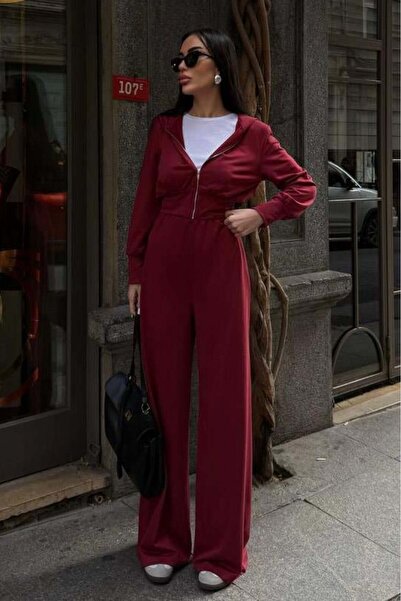 Lijuri Double Sports Suit with Top Hoodie and Pants with Elastic Band 10290 R2-K-K4