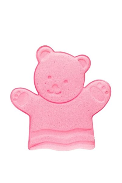 bebelyno Bath Sponge for Kids Bear Mitt Pink 18x18cm