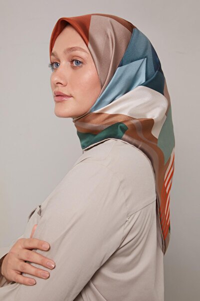 Levidor Petrol Blue Twill Pure Silk Scarf