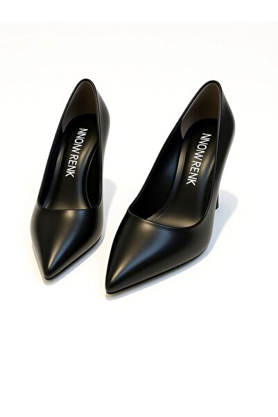 madamrenk Women's Black Classic Heeled Shoes