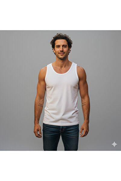 Kerem Giyim Men's Cotton Thick Strap Undershirt 6 Pack