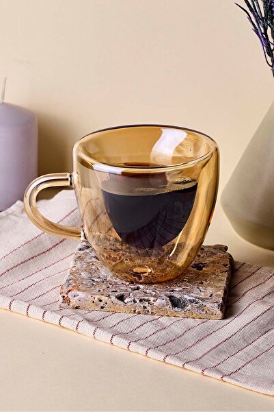 Perotti Amber Double Wall Heart Mug 150 ml