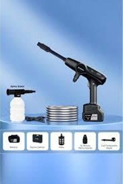 Torima D-015 Sarı Akülü Şarjlı Yüksek Basınçlı Oto Araba Bahçe Yıkama,Temizle...