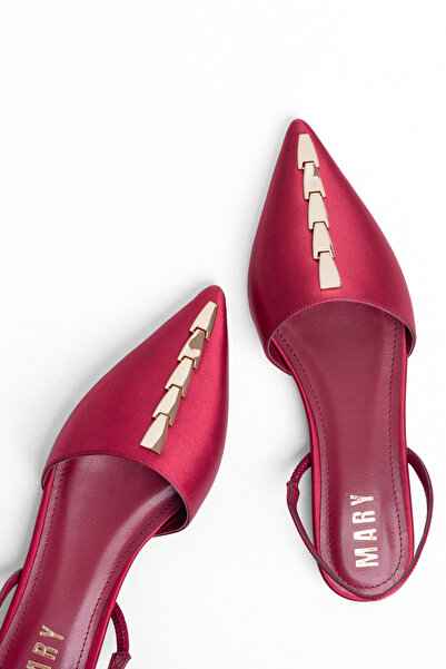 MARY Leopard Patterned Pointed Toe Low Heel Slingback Ballerinas