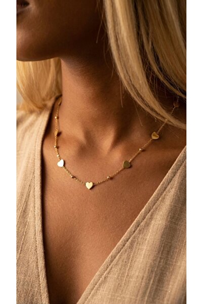 İNN JEWELLERY 316L Steel Necklace Tarnish-Free Antiallergic with Heart Figure (2 Years Importer Warranty)