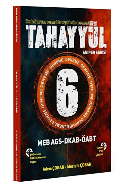 Tahayyül Yayınları Tahayyül ÖABT MEB-AGS Din Kültürü Öğretmenliği Sniper 6 De...