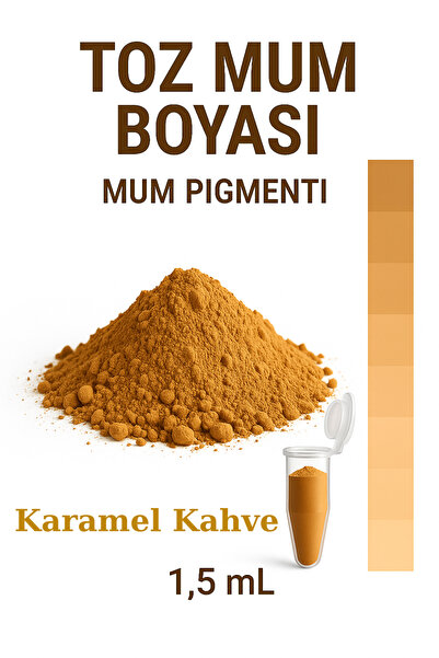 Misse Karamel Toz Mum Boyası ℅100 Doğal Pigment 1,5 mL (Parafin Wax Soya Wax ...