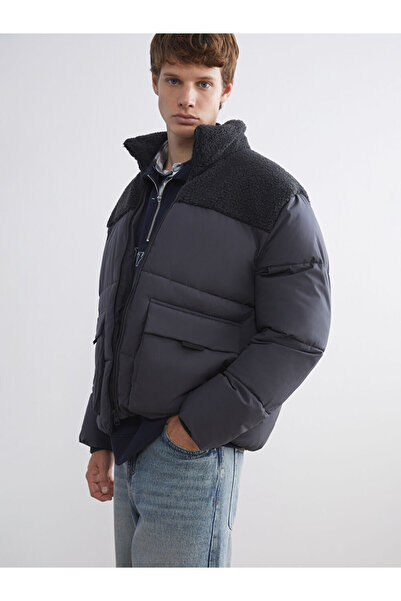LC Waikiki Create your style with uzg store: grey Mock Neck men's puffer jacket