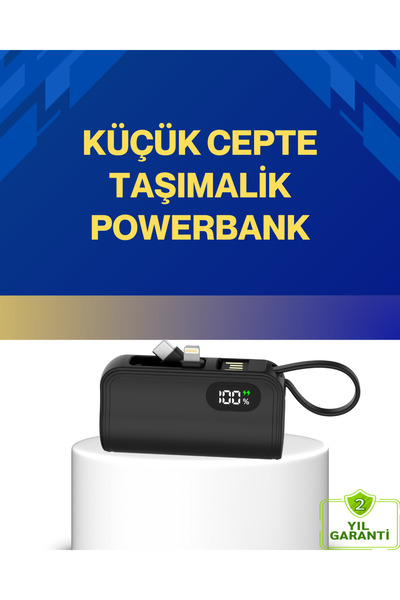 MKR LED Göstergeli 2000mAh Cep Tipi Hızlı Şarj Powerbank