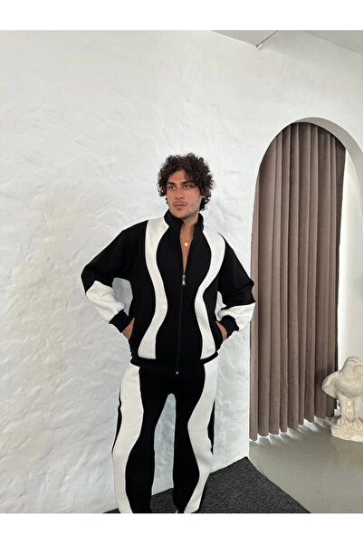 byasafkids Men's Premium Two-Piece Tracksuit Set - Stand-Up Collar Zip-Up Swe...