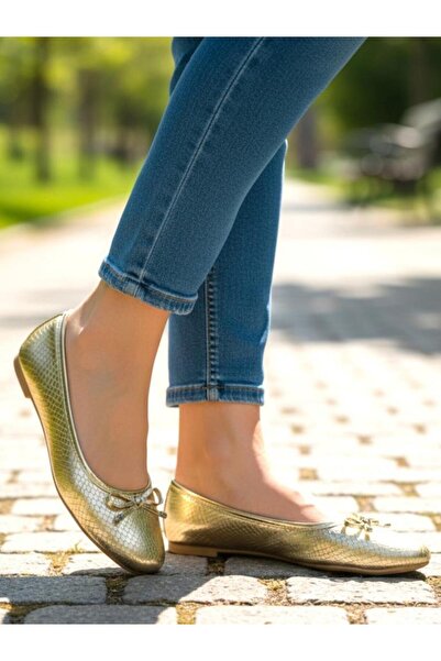 ellaboni Serena Trend Bowknot Silver Women's Ballet Flats Office Shoes Summer Stylish Ballet Flats