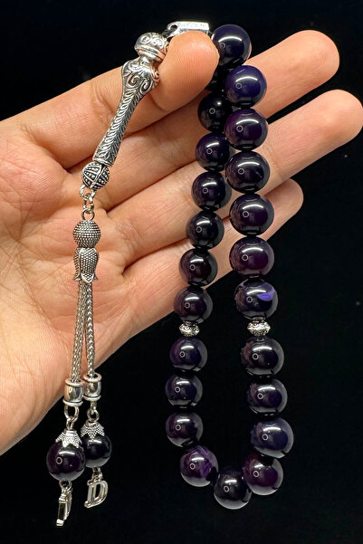 Fabula Silver Bilek Boy Akik Taşı Tesbih Kişiye Özel Harfli Hediye Tespih