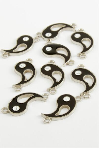 ZERO LAND Mtxdpn Yin Yang Double Handle Enamel Bracelet and Pendant Apparatus (10416) 1 Piece-Black