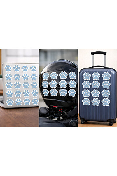 Limitless Design Light Blue Paw Sticker Set 25X20 cm – Cute Animal Paw Sticker