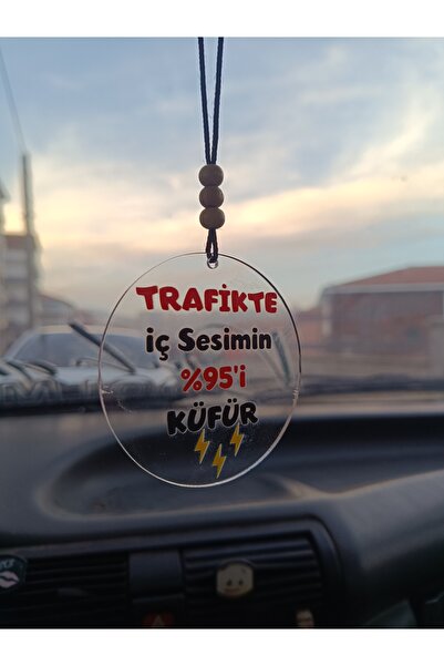 NED MDF LAZER DEKARASYON Trafikte iç sesimin %95'i Küfür Yazılı Dikiz Aynası ...