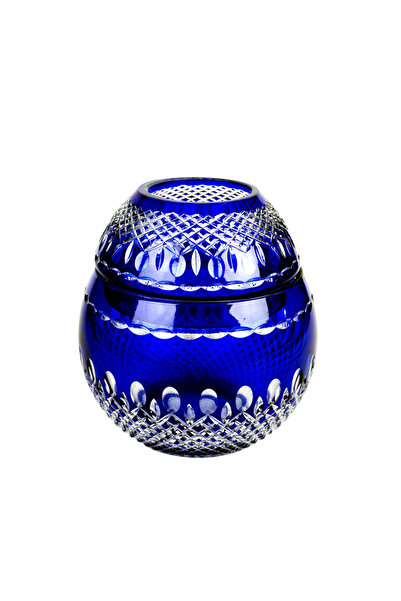 Kristal Market Ручна робота Кришталевий виріб з виноградним візерунком Велика серветниця з кришкою Свічник