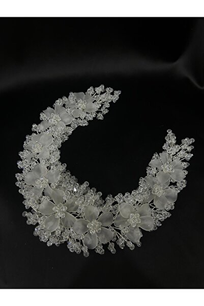 Bridal Luxe Norella Model Flower-Studded Hair Accessory Hairpin Bridal Accessory
