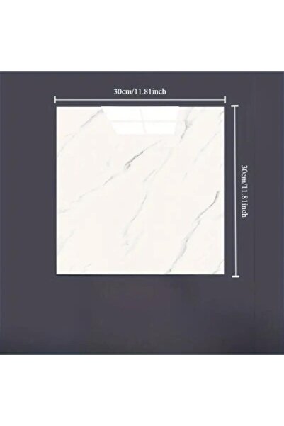 Fırsatkolik White Marble Patterned Aluminum Plastic Wall Sticker