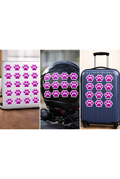 Limitless Design Purple Paw Sticker Set 25X20 cm – Cute Animal Paw Sticker