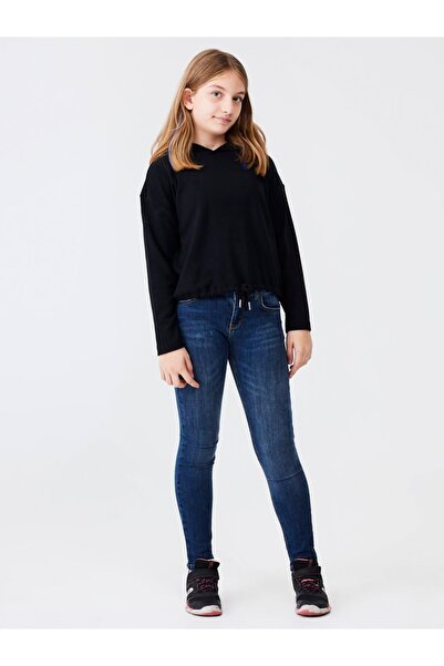 Ltb Изабела Г Панталони с прав крак и средна талия от тъмно син деним