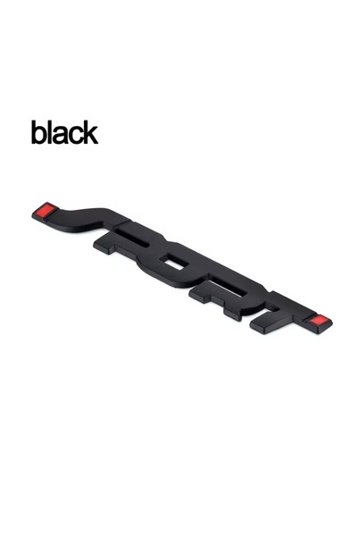 İKTUNING ملصق سيارة معدني أسود ثلاثي الأبعاد من سبورت