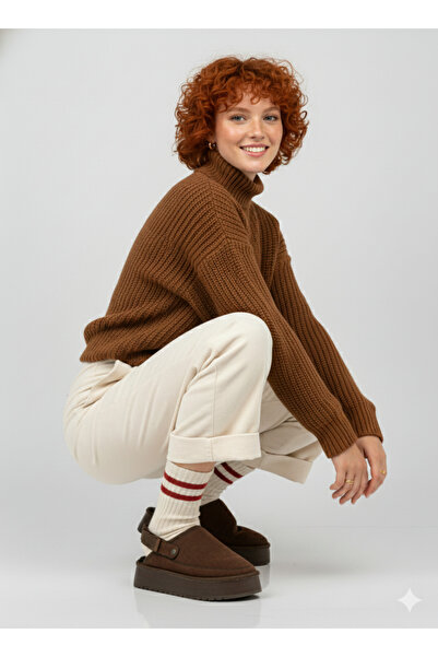 Oregon Shoes ®   I Albany Trendy Style Uggsyy Women's Embroidery Detailed Fur Inside Slippers Sandals