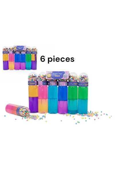 Toys Star سلايم "كولورفول6قطع الملون مع كرات الفلين (Colorful Slime)