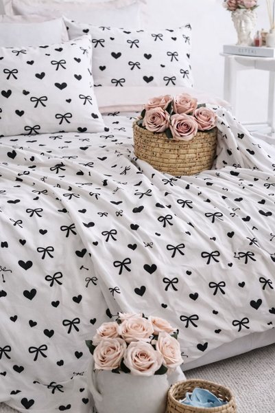 Sheri Home Lastikli Çarşaflı Çift Kişilik Nevresim Takımı