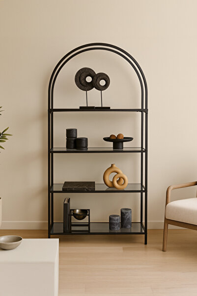 moontime alaçatı Çok Amaçlı 4 Raflı Kahve Köşesi Mutfak Standı, Şık ve Kullan...