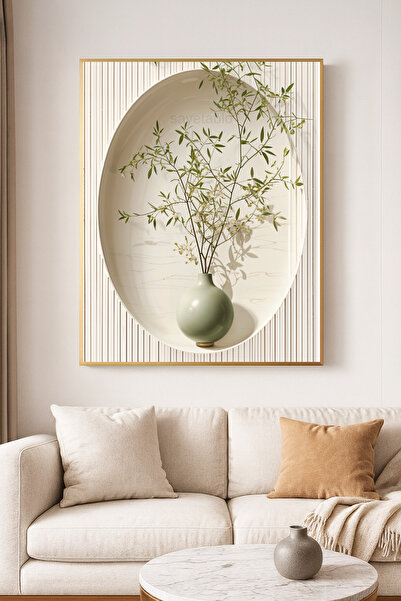 sayetablo Prestigio - Gerçek Cama Baskı Gold Alüminyum Metal Çerçeveli Tekli ...