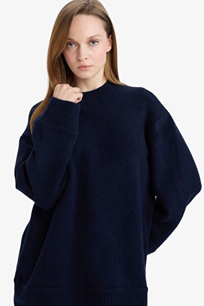 DeFacto Loose Fit Crew Neck Knitwear Sweater Tunic G7239Ax25Cw