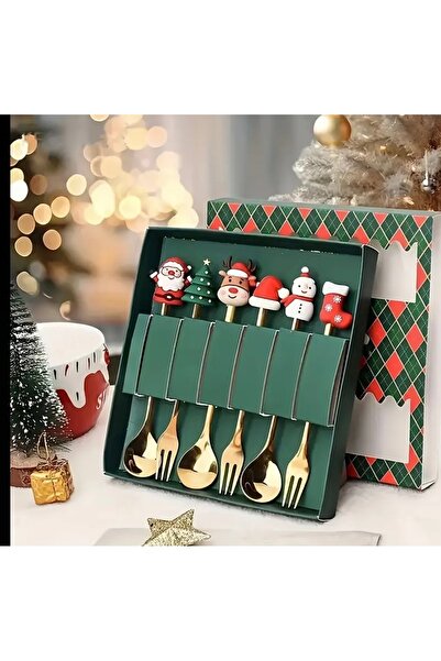 poyas Gold Color Cutlery Set New Year Concept Set