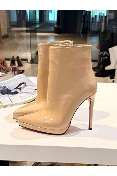 New Stiletto Store Ten rugan kadın bootie 12 cm topuk