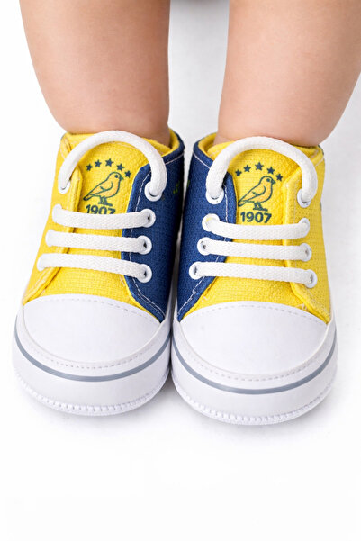 Sofame Baby Kız & Erkek Bebek Sarı-Lacivert İlk Adım Ayakkabısı