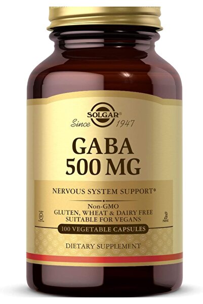 Solgar GABA 500 mg, 100 Vegetable Capsules - Relaxation & Nervous System Supp...