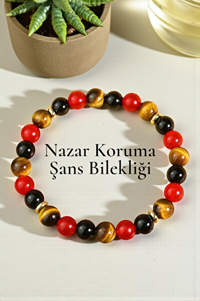 NBS Beautiful Naturel Stones سوار من حجر العقيق الطبيعي للجنسين (اختر المقاس)...