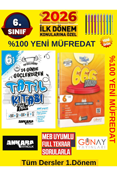 Ankara Yayıncılık Güçlendiren 2026 6.Sınıf 1.Dönem 14 Günde Kamp+Günay 6.Sını...