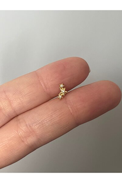 denizden silver Yıldızlı gümüş yay piercing