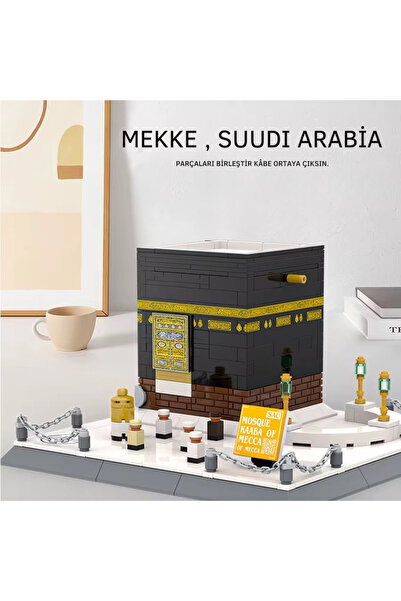 HEY GİDİ GİFT Mekke Kâbe Yapı Blokları Seti – Eğitici & Dekoratif Bricks Hedi...