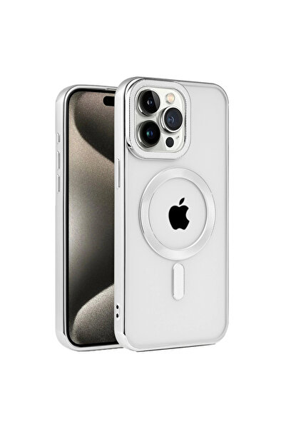 VINTESSY غطاء حماية كرونوس ماجسيف لهاتف آيفون 15 برو - فضي