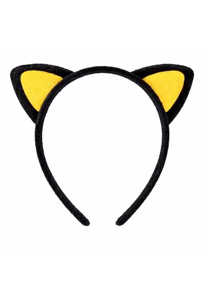 Skygo Plush Cat Ear Crown Yellow Black – Children's Party & Costume Crown