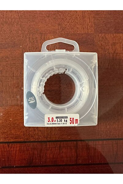 Haya 3.0# 0.288mm %100 Florokarbon Şok Lider Misina - 50 Metre - 5.30kg / 11....