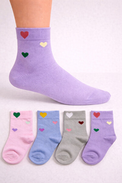 tibo 4 чифта чорапи с мотив сърце за момичета