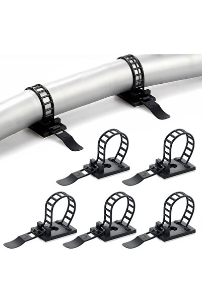 Arabest 100PCS Adhesive Cable Ties Cable Clips, Self-adhesive Nylon Cable Straps, Adhesive Cable Management