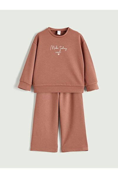 LC Waikiki Lcw Kids Girls' Sweatshirt and Pants Set