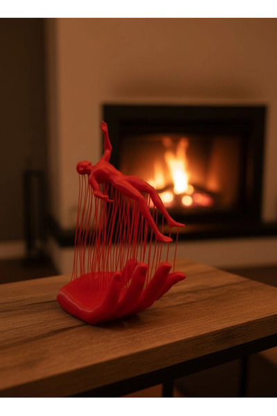 Twin Store مي للواردات ®   تمثال زخرفي على شكل يد بشرية باللون الأحمر مقاس 12...