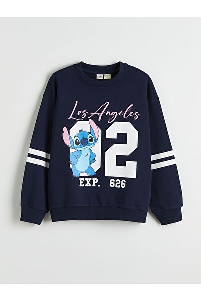 LC Waikiki LCW Kids Stitch cu imprimeu Pulover pentru fete tricou