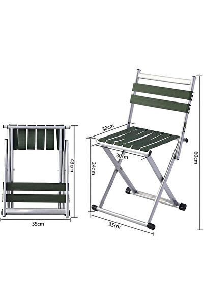 Hexar ® 120 KG Capacity 2 in 1 Folding Chair and Stool for Adults Kids Travel Camping Garden Sitting