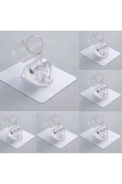 Zalcoon 6 Pcs Strong Adhesive and Waterproof ABS Plastic Shower Head Holder